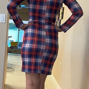 Red, blue and white dress, Small, excellent condition.